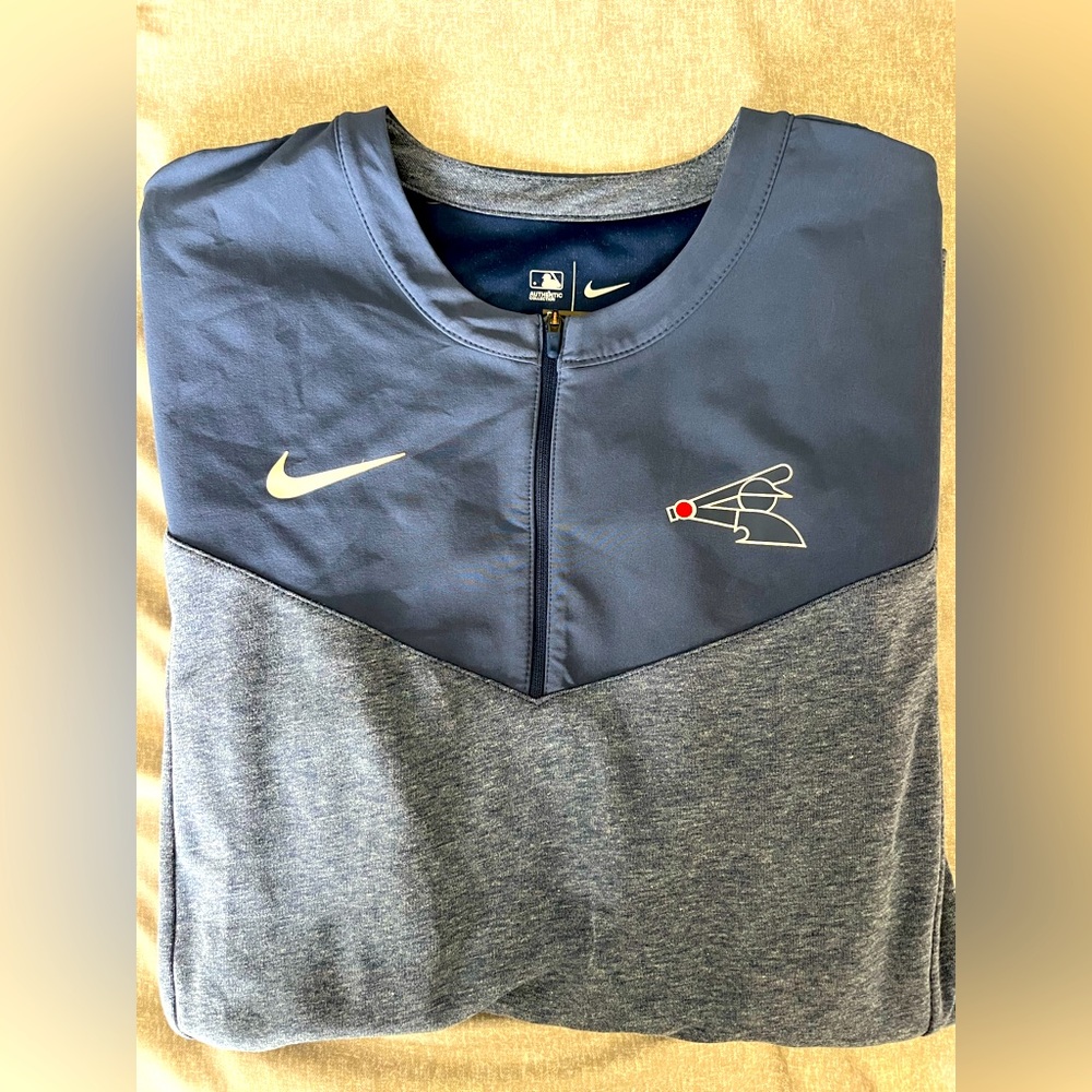 VINTAGE BLUE NIKE CHICAGO WHITE SOX QUARTER ZIP JACKET XL
